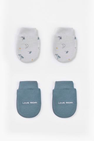 Printed Baby Mittens P/2