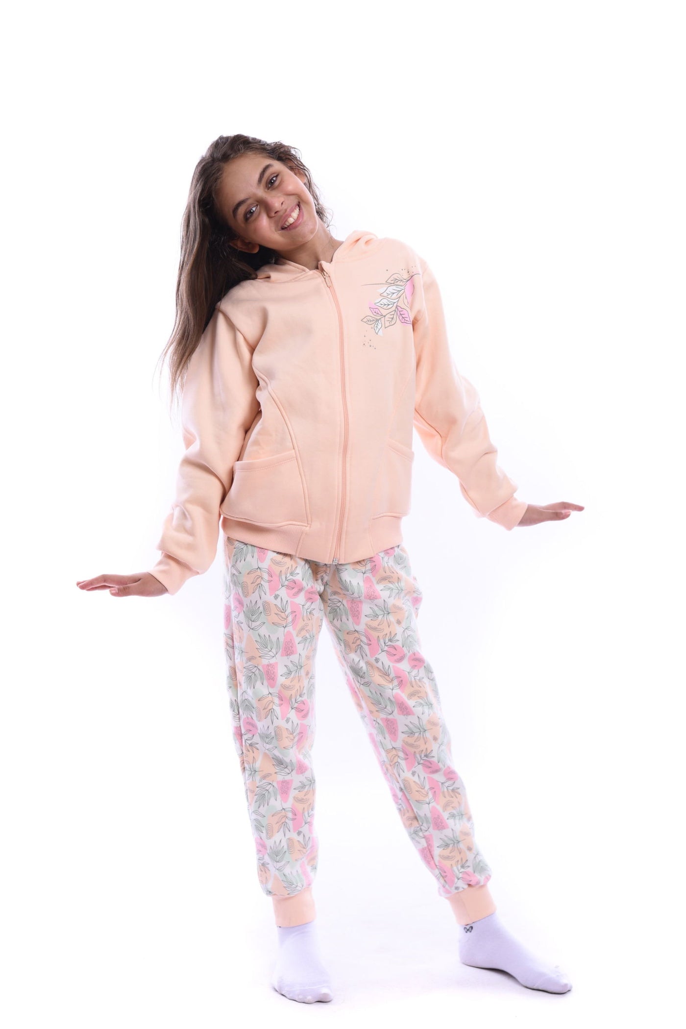 Printed Long Sleeve Hooded Set - Junior Egypt