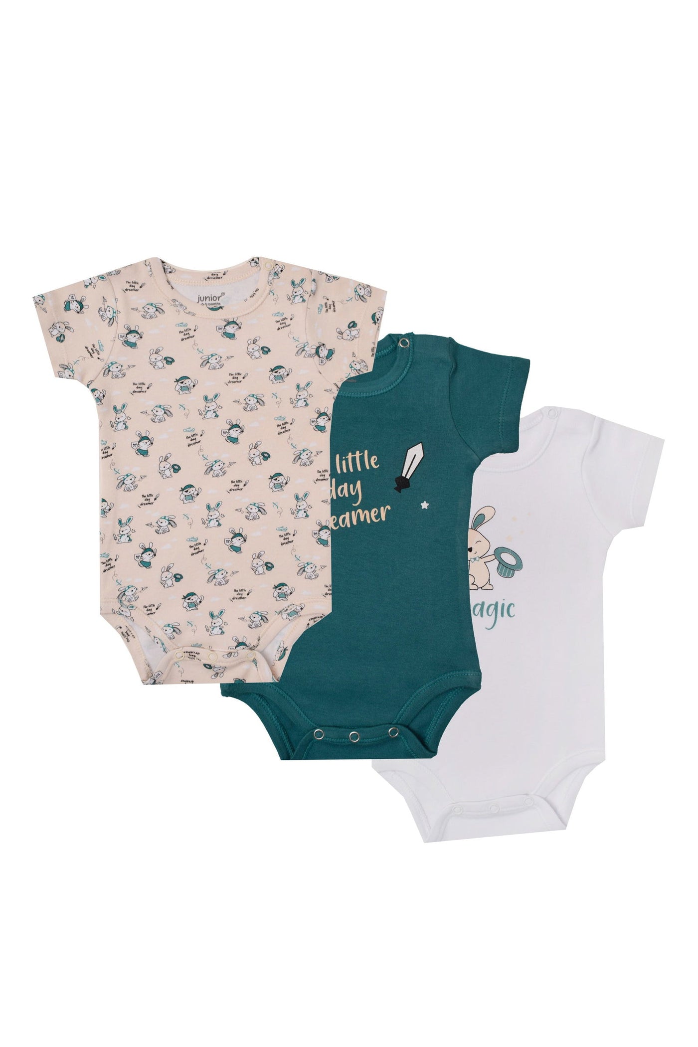 Printed Shirt Sleeve Bodysuit P/3 - Junior Egypt