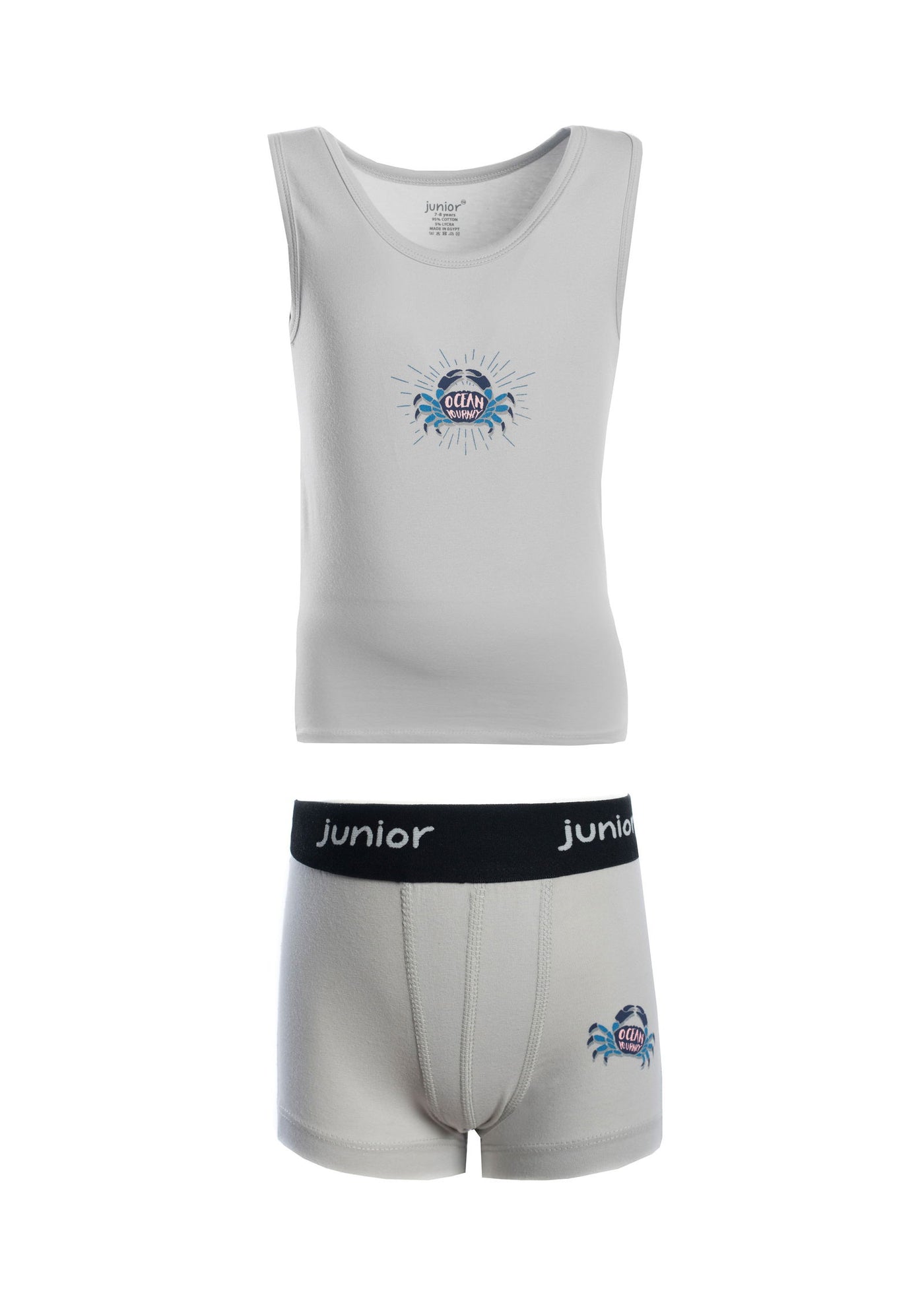 Printed Sleeveless Flannel With Boxer - Junior Egypt