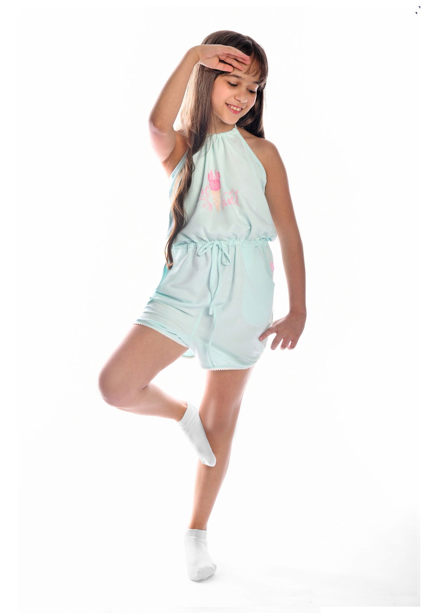 Printed Sleeveless Jumpsuit - Junior Egypt