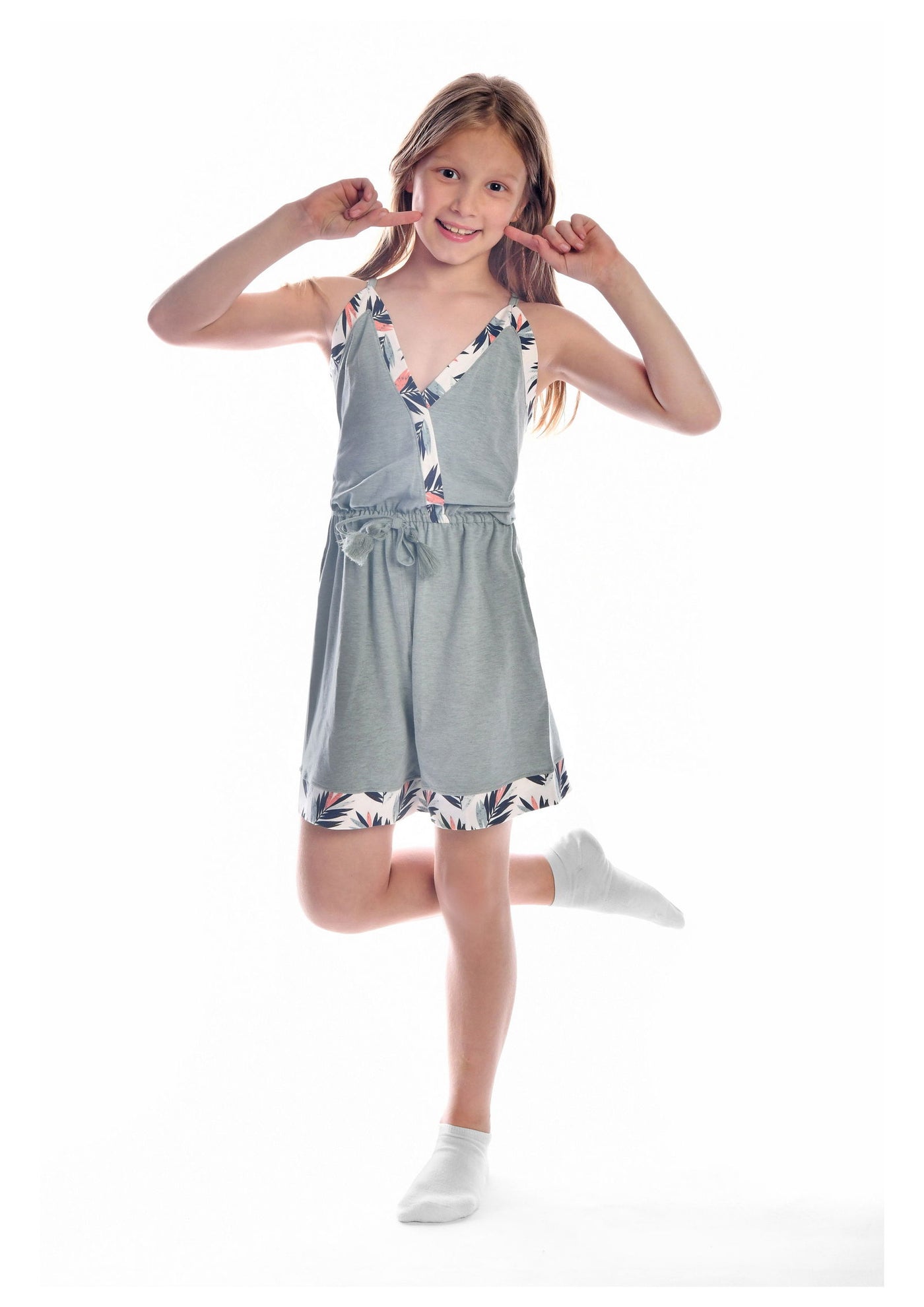 Printed Sleeveless Jumpsuit - Junior Egypt