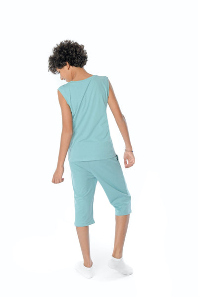 Printed Sleeveless pajamas Set 2 Pieces - Junior Egypt