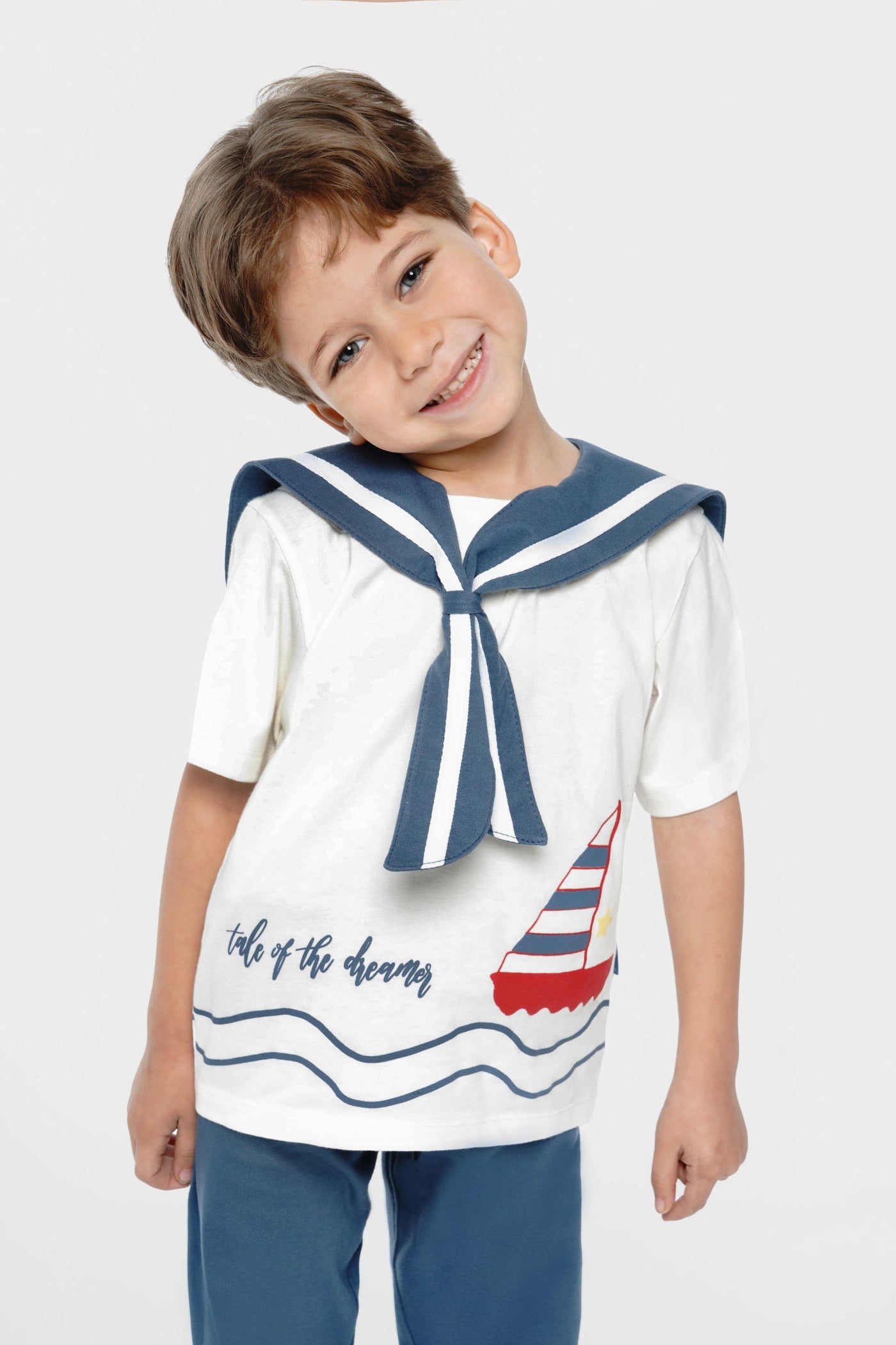 Round Printed Short Sleeve Set - Junior Egypt
