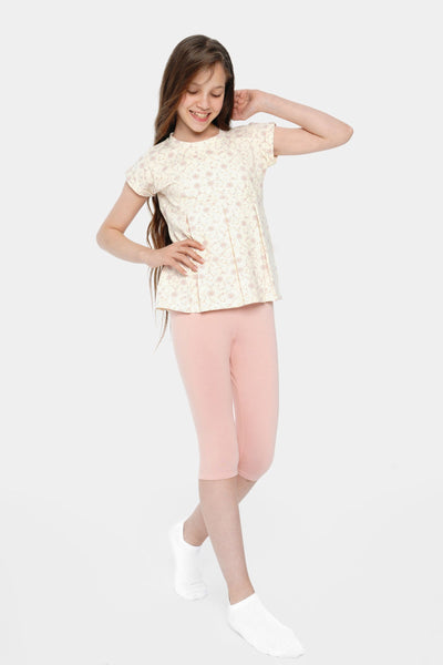 Round Printed Short Sleeve Set - Junior Egypt