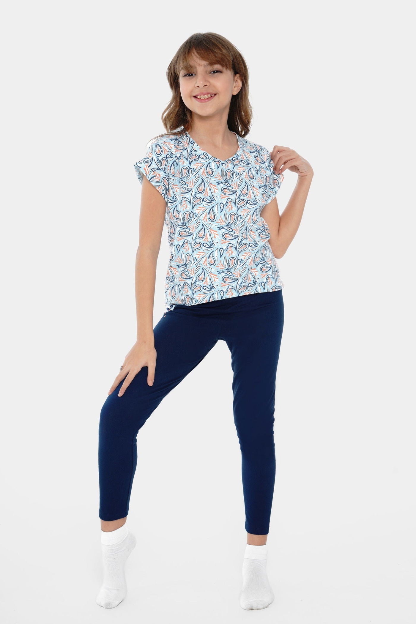Round Printed Short Sleeve Set - Junior Egypt