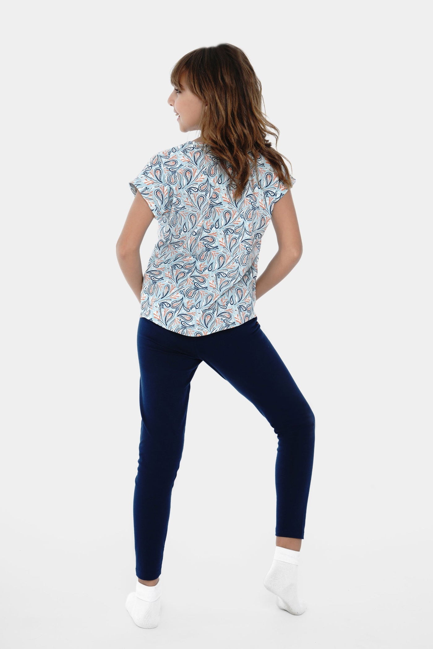 Round Printed Short Sleeve Set - Junior Egypt