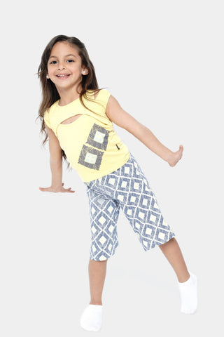 Round Printed Sleeveless Set