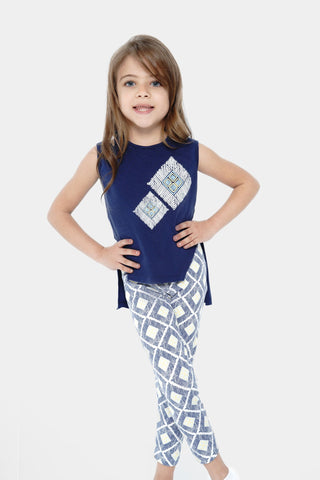 Round Printed Sleeveless Set