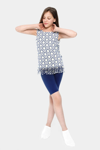 Round Printed Sleeveless Set