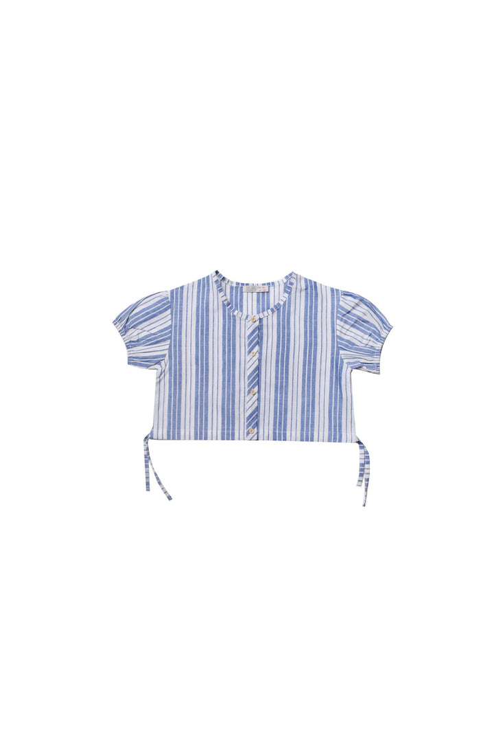 Striped Short Sleeve Crop Shirt - Junior Egypt