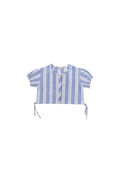 Striped Short Sleeve Crop Shirt - Junior Egypt