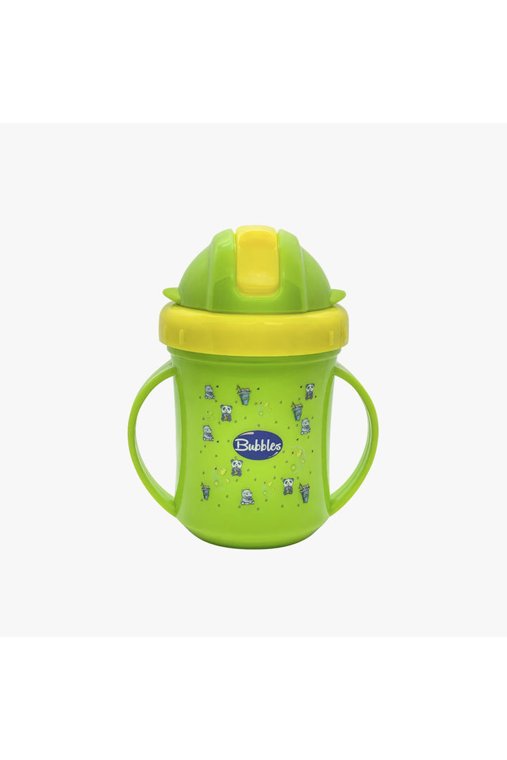 Bubbles cup with straw