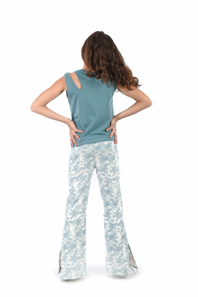 Printed Sleeveless Pajama Set 2 Pieces