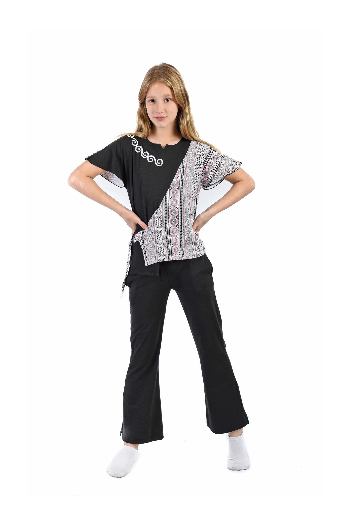 Printed Short Sleeve pajamas Set 2 Pieces